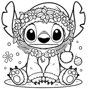 coloriage Couronne de Noël gratuit a imprimer