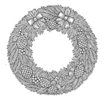 coloriage Couronne de Noël à imprimer pour enfant de 12 ans