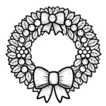 coloriage Couronne de Noël à imprimer pour enfant de 8 ans