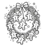 coloriage Couronne de Noël pour enfant de 4 ans