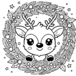 coloriage Couronne de Noël à imprimer pour enfant de 3 ans