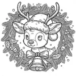 coloriage Couronne de Noël pour enfant de 3 ans