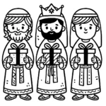 coloriage Crèche de Noël a dessiner en ligne