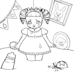 coloriage Cry Baby pour primaire