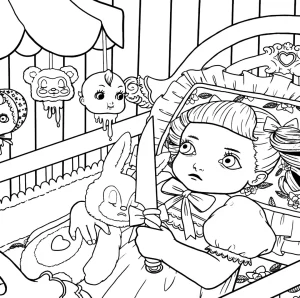 image de coloriage Cry Baby pour enfant