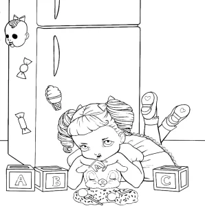 coloriage Cry Baby pour enfant de à imprimer