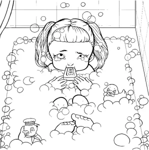 image de coloriage Cry Baby pour enfant