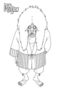 coloriage Dandadan de pour enfants