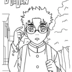 coloriage Dandadan pour enfants