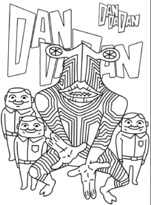 coloriage Dandadan à imprimer