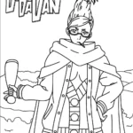 coloriage Dandadan à imprimer kawaii