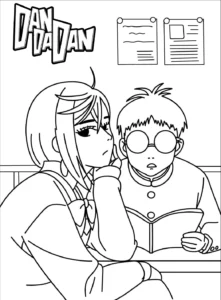 coloriage Dandadan en ligne pour enfant