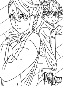 coloriage Dandadan gratuit à imprimer