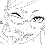 coloriage Dandadan a imprimer pour enfant de 4 ans