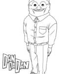 image de coloriage Dandadan pour enfant