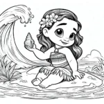 coloriage Disney Bébé à imprimer kawaii