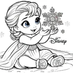 coloriage Disney Bébé pour enfant de 8 ans