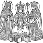 coloriage Épiphanie à imprimer pdf gratuit