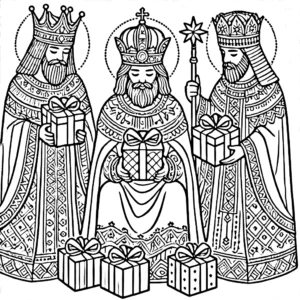 coloriage Épiphanie à imprimer pdf gratuit