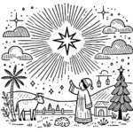 coloriage Épiphanie pour enfant de 8 ans