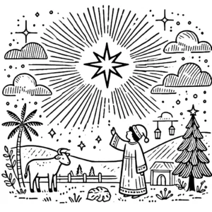 coloriage Épiphanie pour enfant de 8 ans