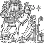 coloriage Épiphanie a colorier en ligne gratuitement