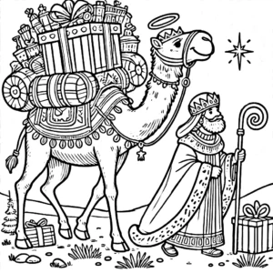 coloriage Épiphanie a colorier en ligne gratuitement