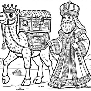 coloriage Épiphanie à imprimer pour enfant de 12 ans