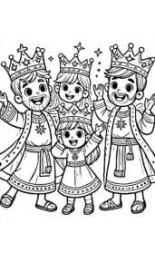 imprimer coloriage Épiphanie pour enfant