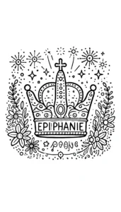 coloriage Épiphanie à imprimer pour enfant de 12 ans