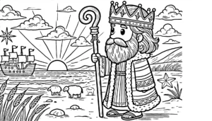 imprimer coloriage Épiphanie pour enfant