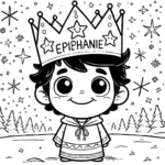 coloriage Épiphanie educatif pour enfant