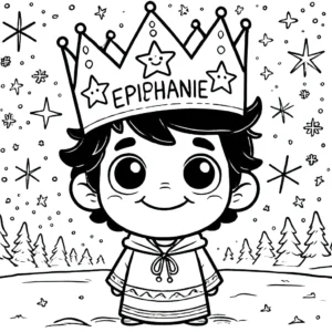 coloriage Épiphanie educatif pour enfant