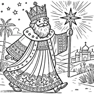 coloriage Épiphanie d