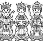 coloriage Épiphanie pour enfant de 3 ans