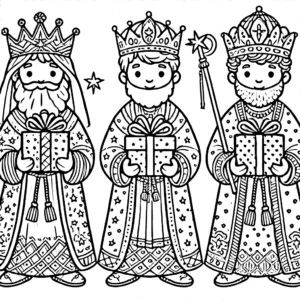 coloriage Épiphanie pour enfant de 3 ans