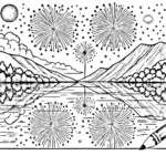 coloriage Feu D’artifice gratuit pour enfants