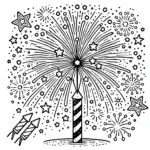 coloriage Feu D’artifice pour enfants