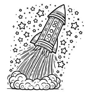 coloriage Feu D’artifice pour enfants