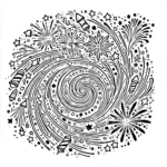 coloriage Feu D’artifice pour enfant de 4 ans