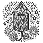 coloriage Feu D’artifice gratuit à imprimer