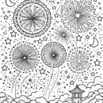 coloriage Feu D’artifice a dessiner et imprimer