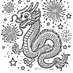 coloriage Feu D’artifice a imprimer