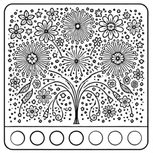 coloriage Feu D’artifice pour enfant de 8 ans