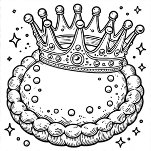 coloriage Galette des rois pour enfant de 10 ans