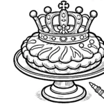 coloriage Galette des rois pour enfant de 7 ans