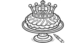 coloriage Galette des rois pour enfant de 7 ans
