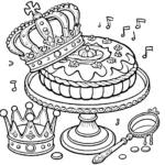 coloriage Galette des rois a colorier en ligne gratuitement