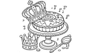 coloriage Galette des rois a colorier en ligne gratuitement