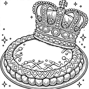 coloriage Galette des rois pour enfant de 2 ans